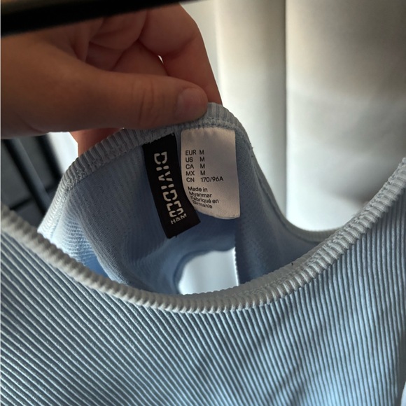 Divided Sky Blue Ribbed Top - Picture 2 of 2